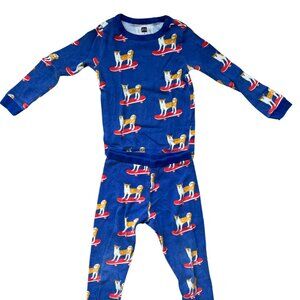 Tea Collection Goodnight Pajama Set - Dogs on Skateboards